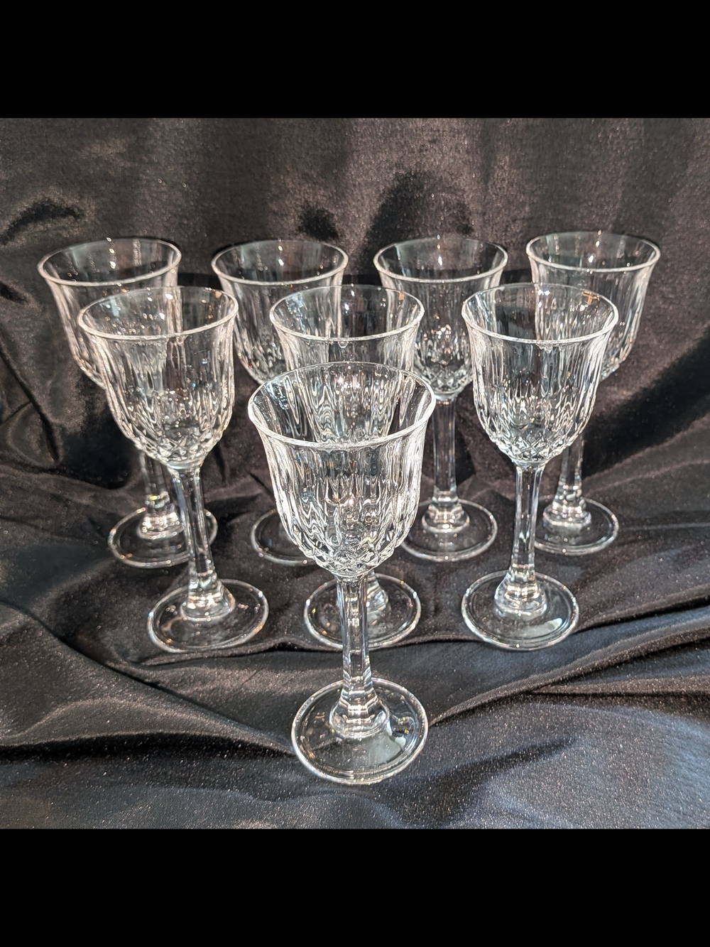Vintage Concerto Capri Italy 24% Lead Crystal Liqueur Sherry Wine Glasses 8PC